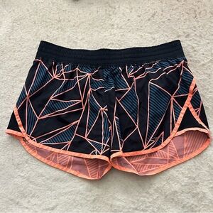 Champion Black and Orange Geometric Women's Shorts